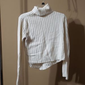 Cream high-low sweater